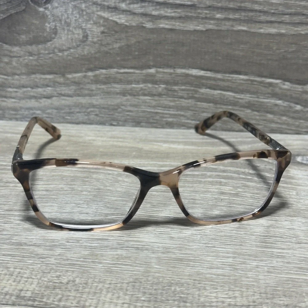 Ralph Lauren Beige and Brown Tortoise Rectangular Glasses